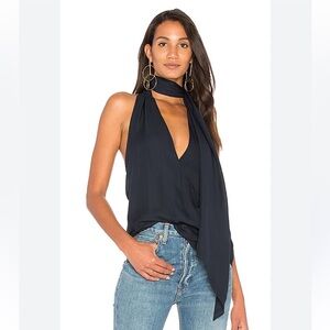 Haute Hippie Black Halter Tank Top